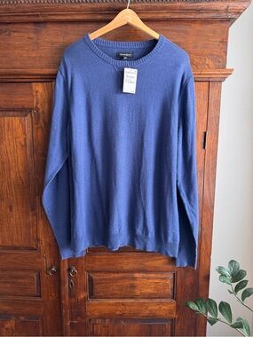 Treasure & Bond blue cashmere cotton blend crewneck sweater 2XL